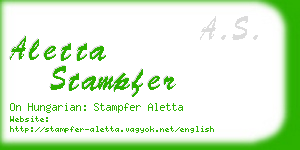 aletta stampfer business card